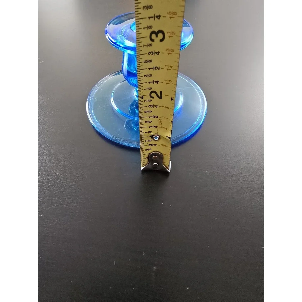 Brilliant Aqua‎ Fostoria Glass Candlestick Vintage